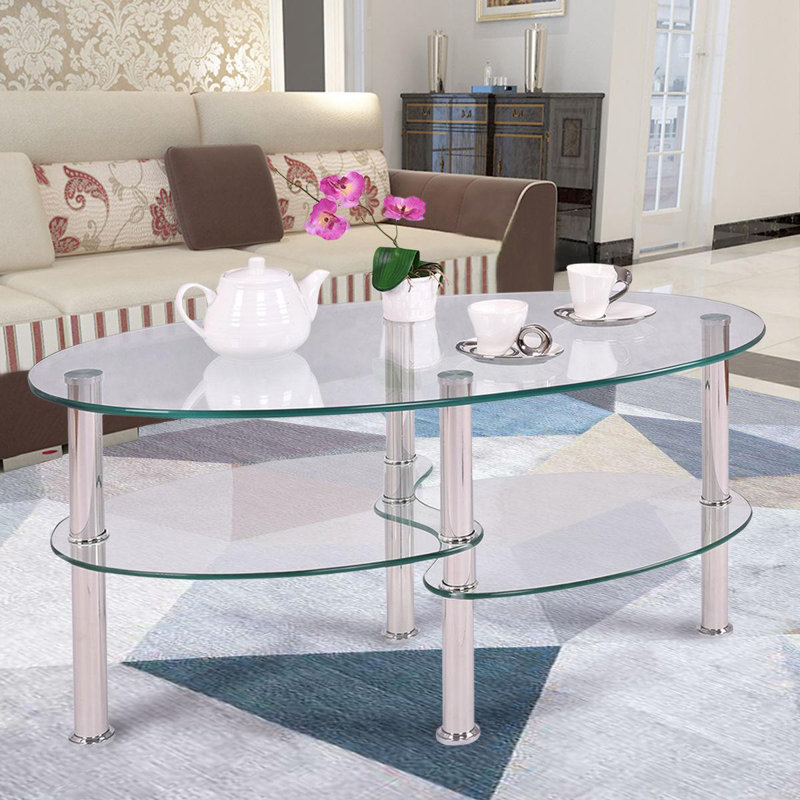 Orren Ellis Broder Glass Coffee Table & Reviews Wayfair